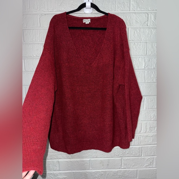NWT AVA & VIV XXL 1X 2X 3X Women’s sweater V neck plus size XXL 2X 3X ✨ - Picture 11 of 12